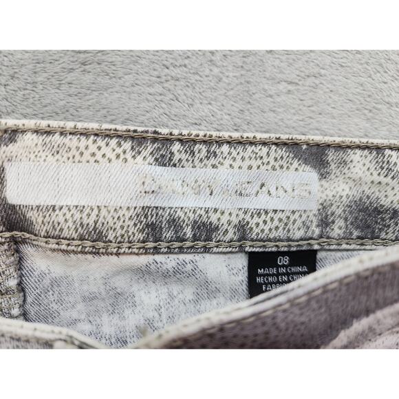 DKNY Jeans Mid Rise Jeggings Size 8 Gray Subtle Snakeskin Print Stretch Denim - Picture 7 of 16